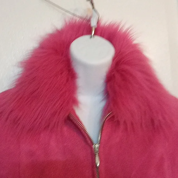 NWT🎁FREE GIFT INCLUDED 🎁Suede Fur Winter Jacket w/ Fur Cuffs & Lining - Picture 9 of 16